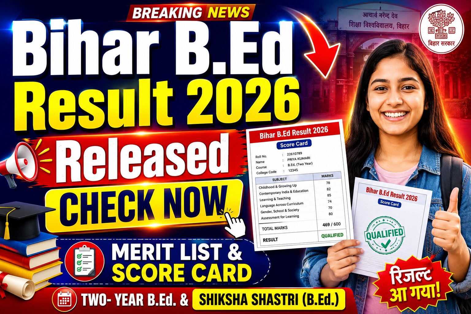 Bihar BEd Result 2026