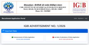 CSIR IGIB Delhi Technician Recruitment 2026