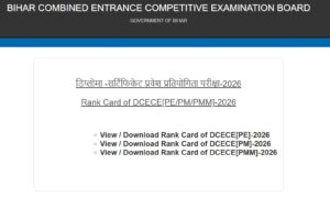 DCECE [PE PM PMM] 2026 Rank Card