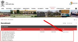 Madhepura Support Person Recruitment 2026