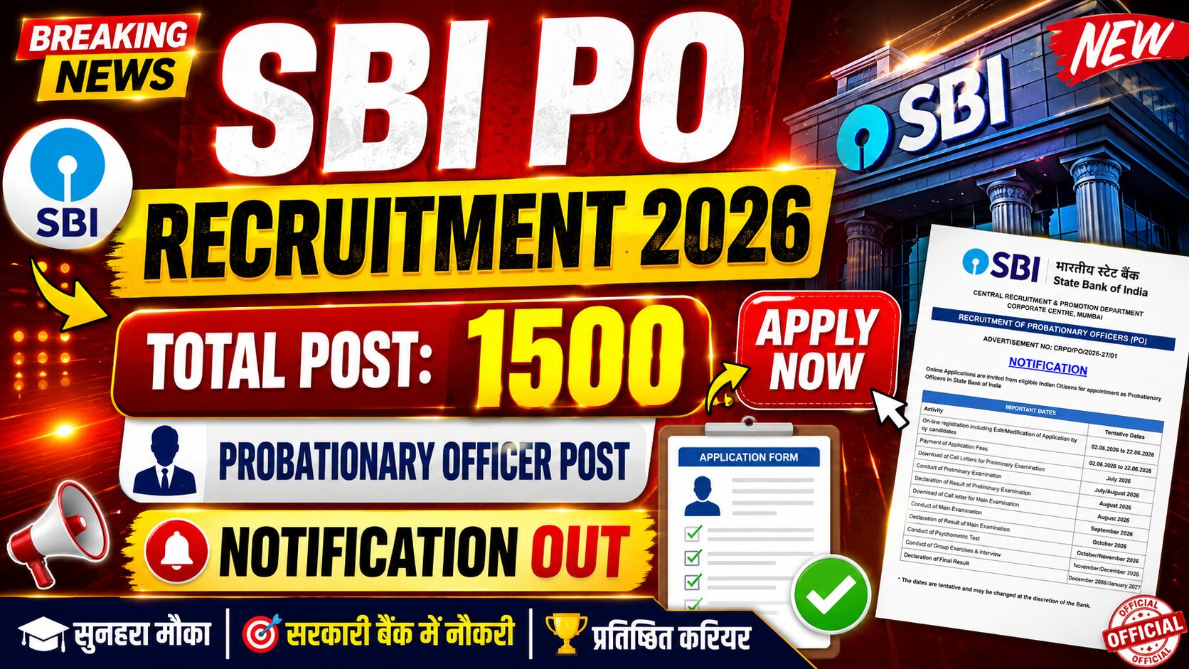 SBI PO Recruitment 2026